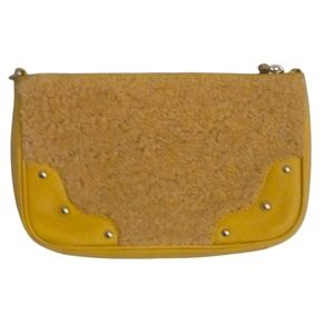 Coach Rhyder Pochette Small Crossbody Yellow Wool & Leather + FREE Bag Charm 🎁